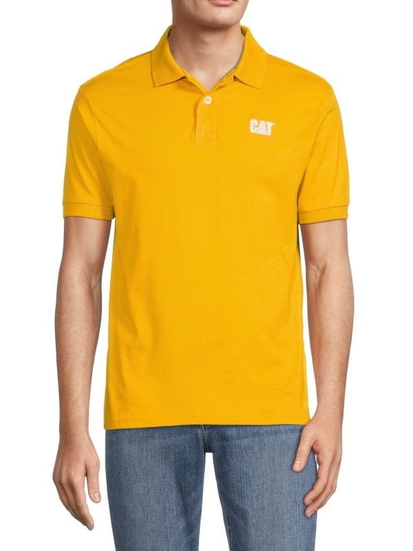 Caterpillar Mens Foundation Cotton Polo Shirt XXL 2XL Yellow