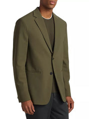 Theory Clinton Precision Ponte Slim Fit Unconstructed Blazer Sportcoat 36R Green