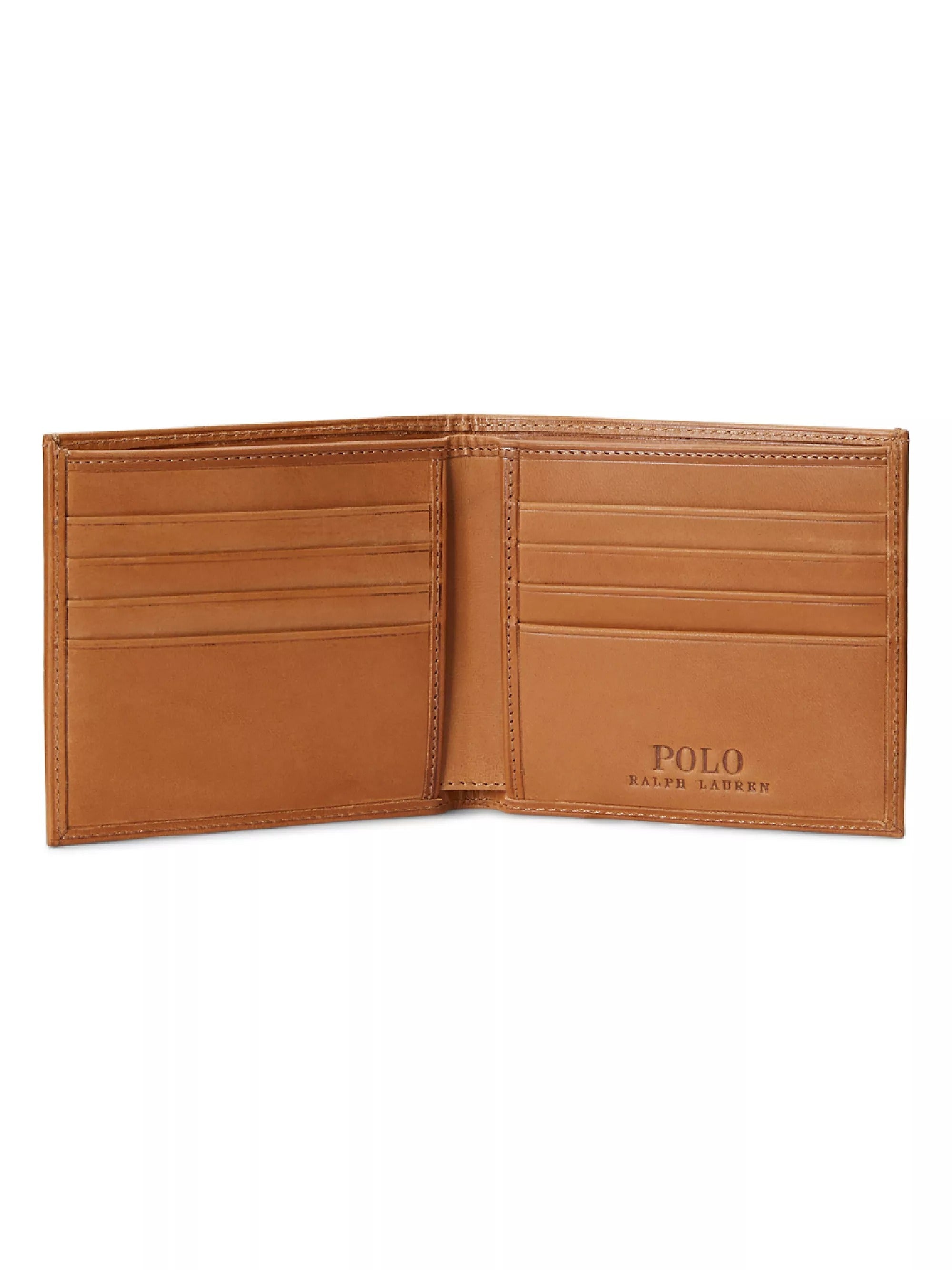 Polo Ralph Lauren  Heritage Leather Bifold Wallet Light Brown