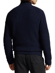 Polo Ralph Lauren Mens Wool & Cashmere Mixed Media Zip Jacket XXL Navy Blue