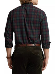 Polo Ralph Lauren Mens Plaid Poplin Button Down Custom Fit Shirt Green XL