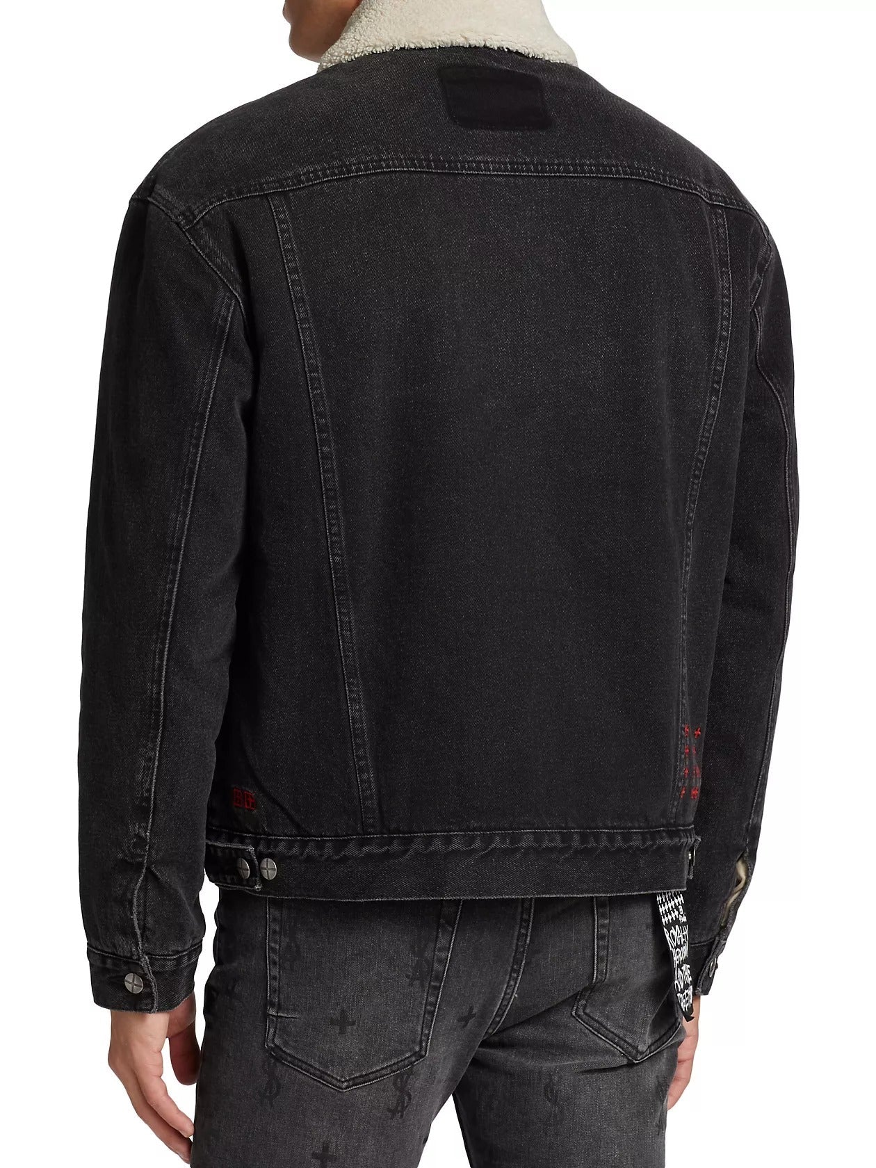 Ksubi Mens Casual Denim Jacket Coat Small Black