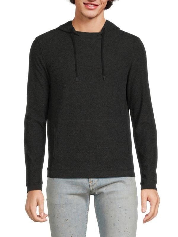 Kenneth Cole Men's Drawstring Hoodie Sweatshirt XL Charcoal Grey