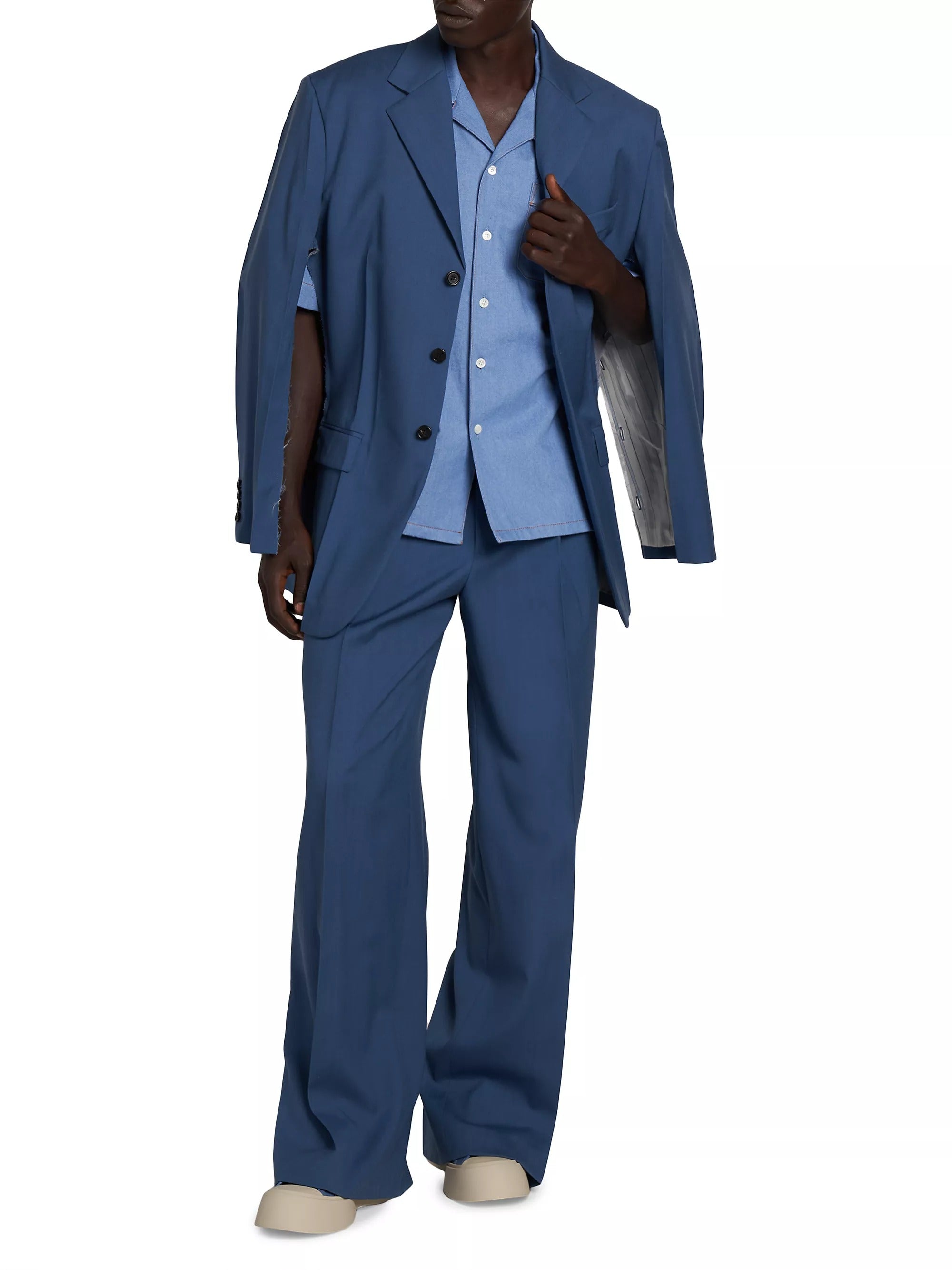 Marni  Grain De Poudre Wool & Mohair-Blend Three-Button Suit Jacket EU 52 US 42