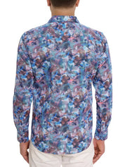 Robert Graham Mens Outer Banks Woven Button Shirt Medium Bright Colors