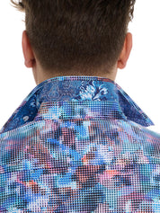 Robert Graham Mens Outer Banks Woven Button Shirt Large Bright Colors