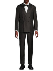 Karl Lagerfeld Mens Modern fit Double Breasted  Tuxedo Suit 38 R / 31 W Black