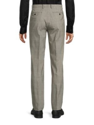 Theory Mens Slim fit Wool Dress Pants Size 30 Black / Grey Plaid Stretch