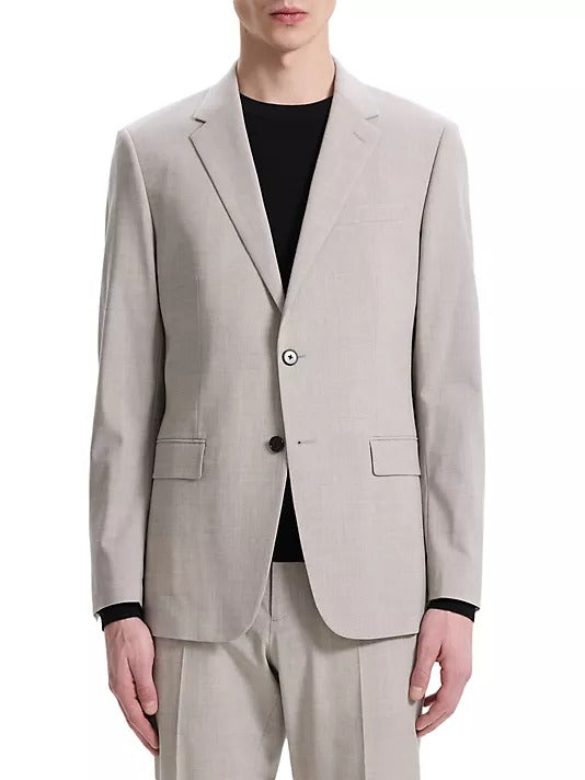 Theory Mens Chambers Slim-Fit Wool Sport Coat Blazer 36R Sand Beige