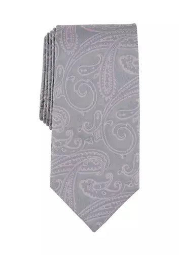 Michael Kors Mens Kowal Paisley Tie Grey OSFA