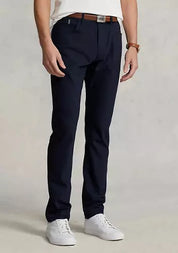 Polo Ralph Lauren Mens Slim Stretch Dobby Pants Navy Blue 34 x 32 Performance