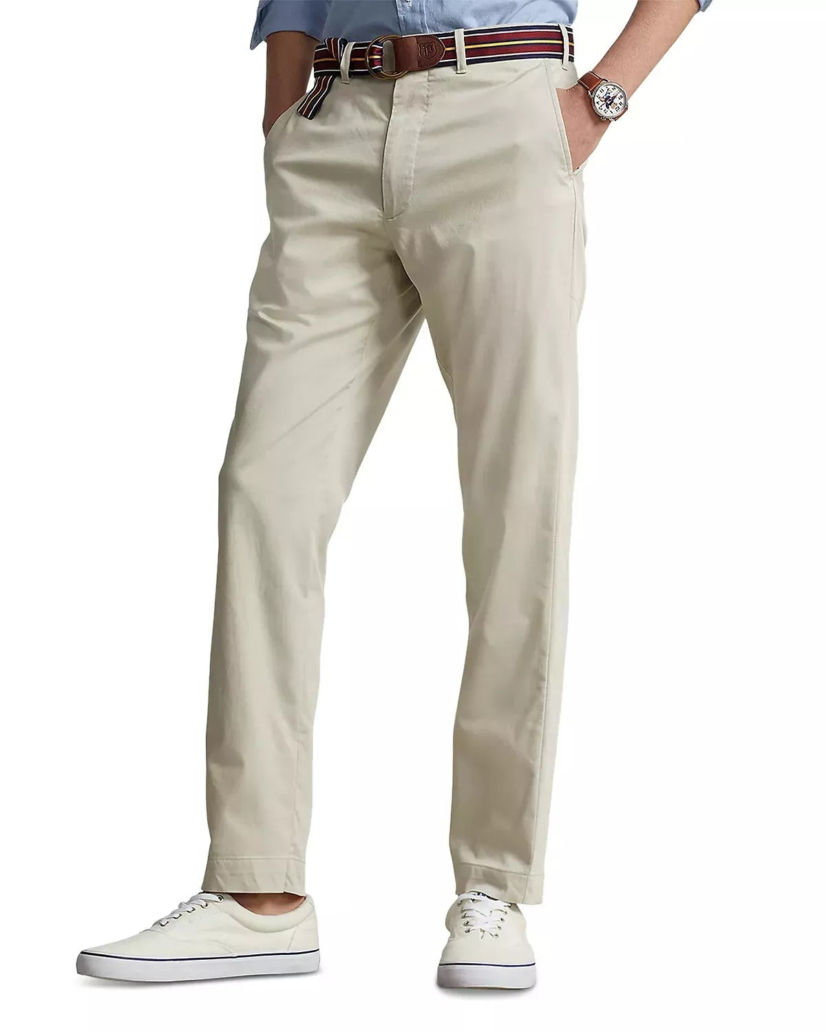 Polo Ralph Lauren Mens Tailored Fit Stretch Chino Pants 34 x 34 Light Beige