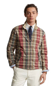 Polo Ralph Lauren Reversible Madras Plaid Full Zip Bomber Style Jacket Medium