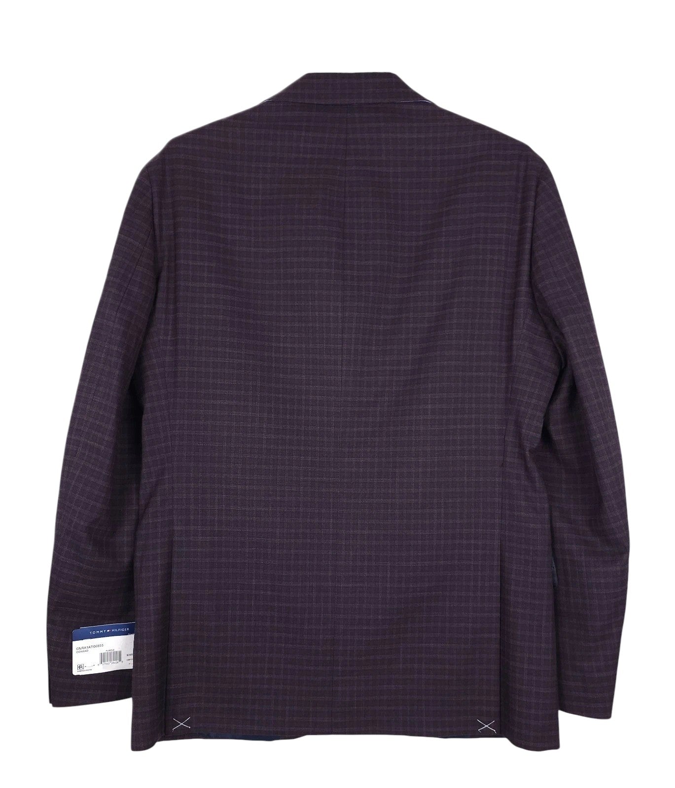 Tommy Hilfiger Mens Modern fit Sport Coat Blazer 36 S Burgundy Purple Check