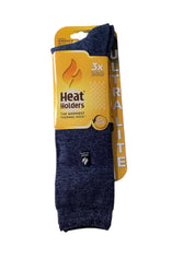 Heat Holders Womens Crew Socks 5-9 Blue Thermal