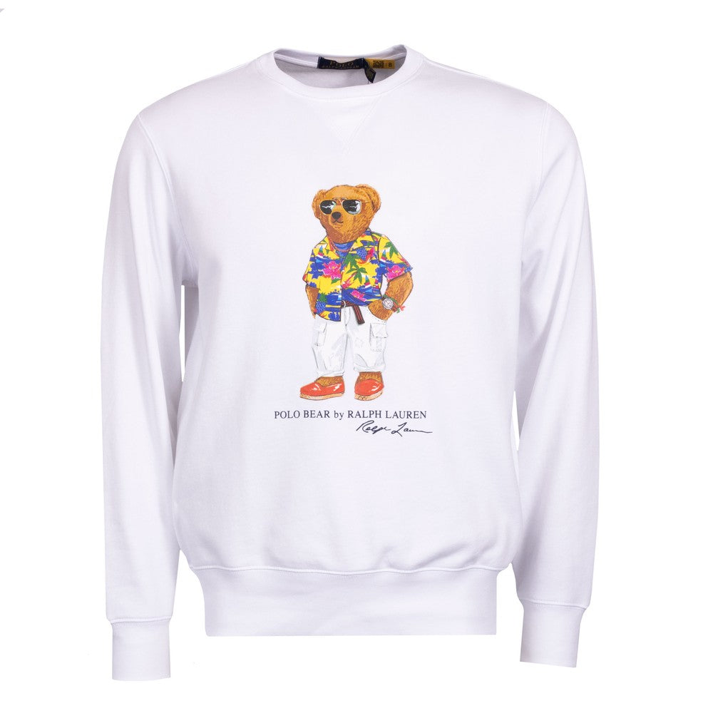 Polo Ralph Lauren Mens Polo Bear Crewneck Beach Club Sweatshirt White 2XB