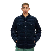 Polo Ralph Lauren Mens Cotton Corduroy Quilted Down Jacket Small Navy Blue