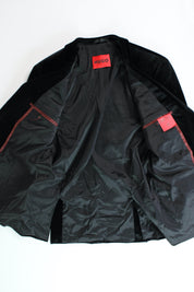 HUGO BOSS Mens Modern-Fit Velvet Dinner Tuxedo Jacket Black 42R