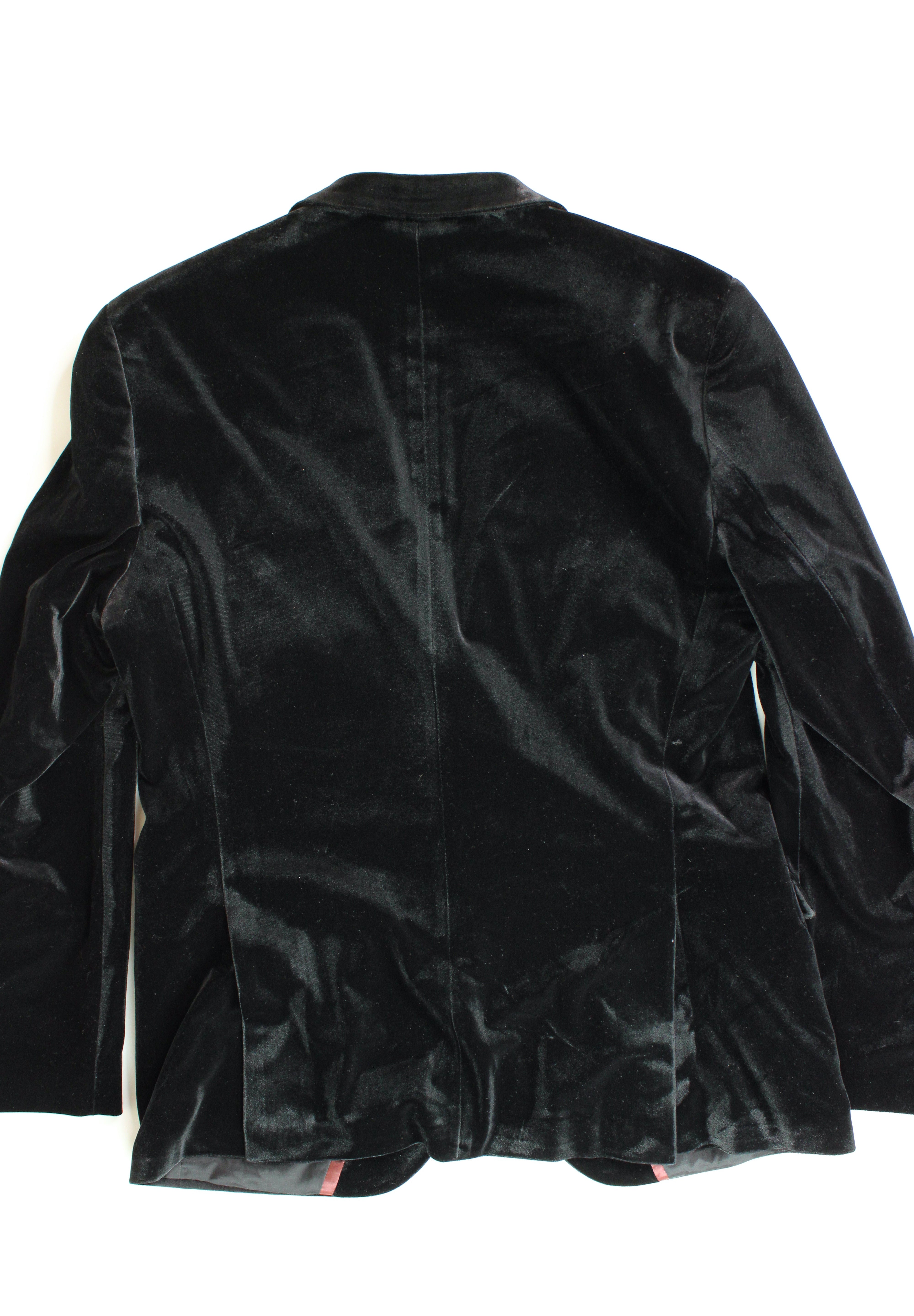 HUGO BOSS Mens Modern-Fit Velvet Dinner Tuxedo Jacket Black 42R