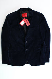 HUGO BOSS Extra-Slim Fit Arti Velvet Jacket Blazer 42R Navy Blue Sport Coat