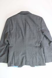 HUGO BOSS Men's Slim-Fit Stretch Mélange Wool Suit Jacket 38R Mid Grey