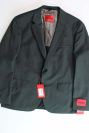 HUGO BOSS Mens Modern-Fit Super Flex Suit Jacket Dark Green 40S