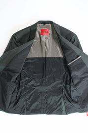 HUGO BOSS Men's Suit Jacket Dark Green 42S Modern-Fit Super Flex