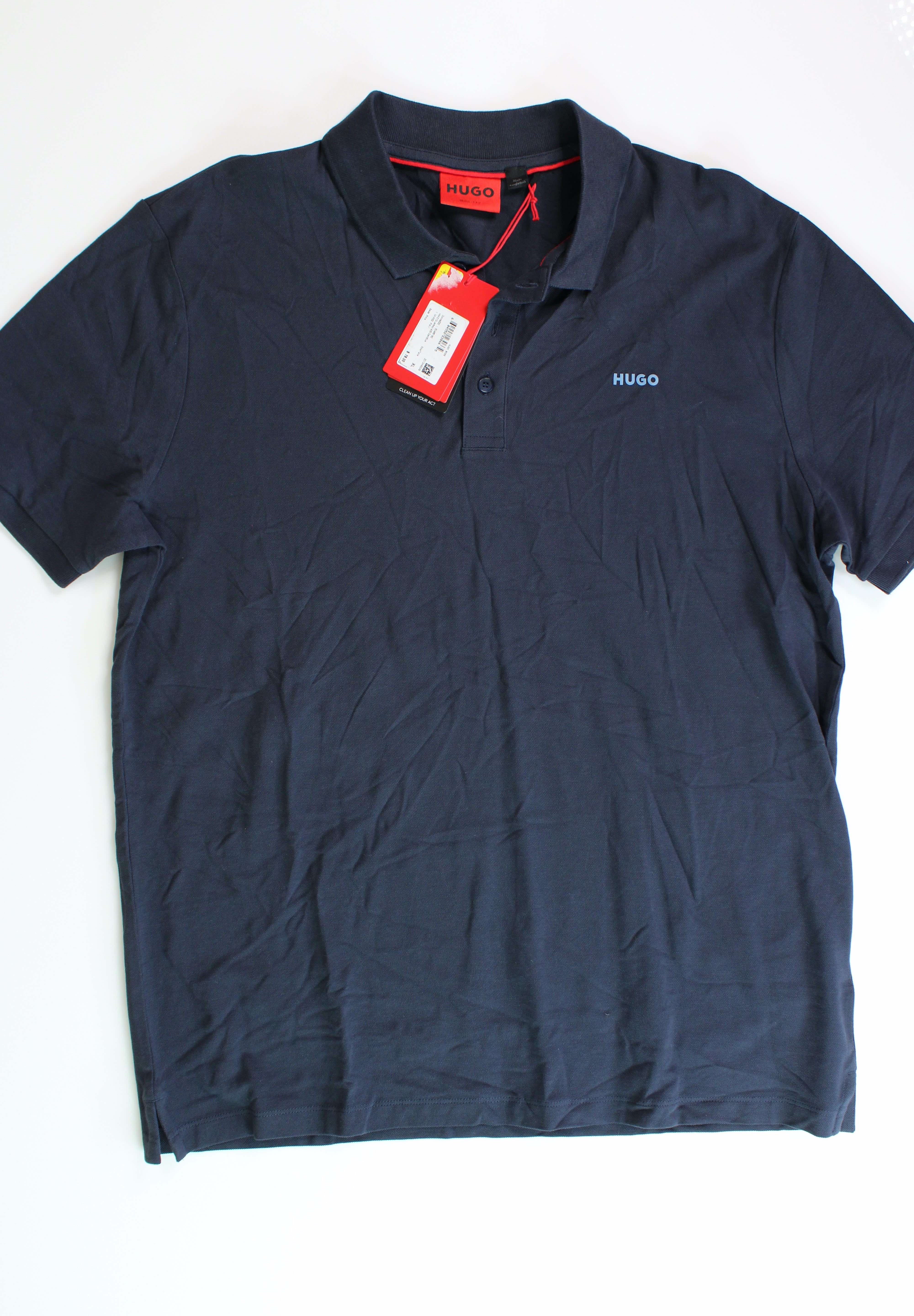 Hugo Men's Regularfit Donos Logo Polo Shirt XL Navy Blue