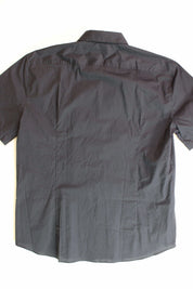 HUGO BOSS Mens Diegol Slim-Fit Short-Sleeve Button Shirt Small Navy Blue