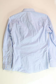 HUGO BOSS Mens Elisha Extra Slim Fit Allover Logo Print Dress Shirt Size 38 / 15