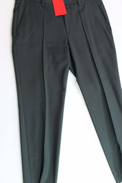 HUGO Boss Mens Modern-Fit Super Flex Dark Green Dress Pants 38 x 32