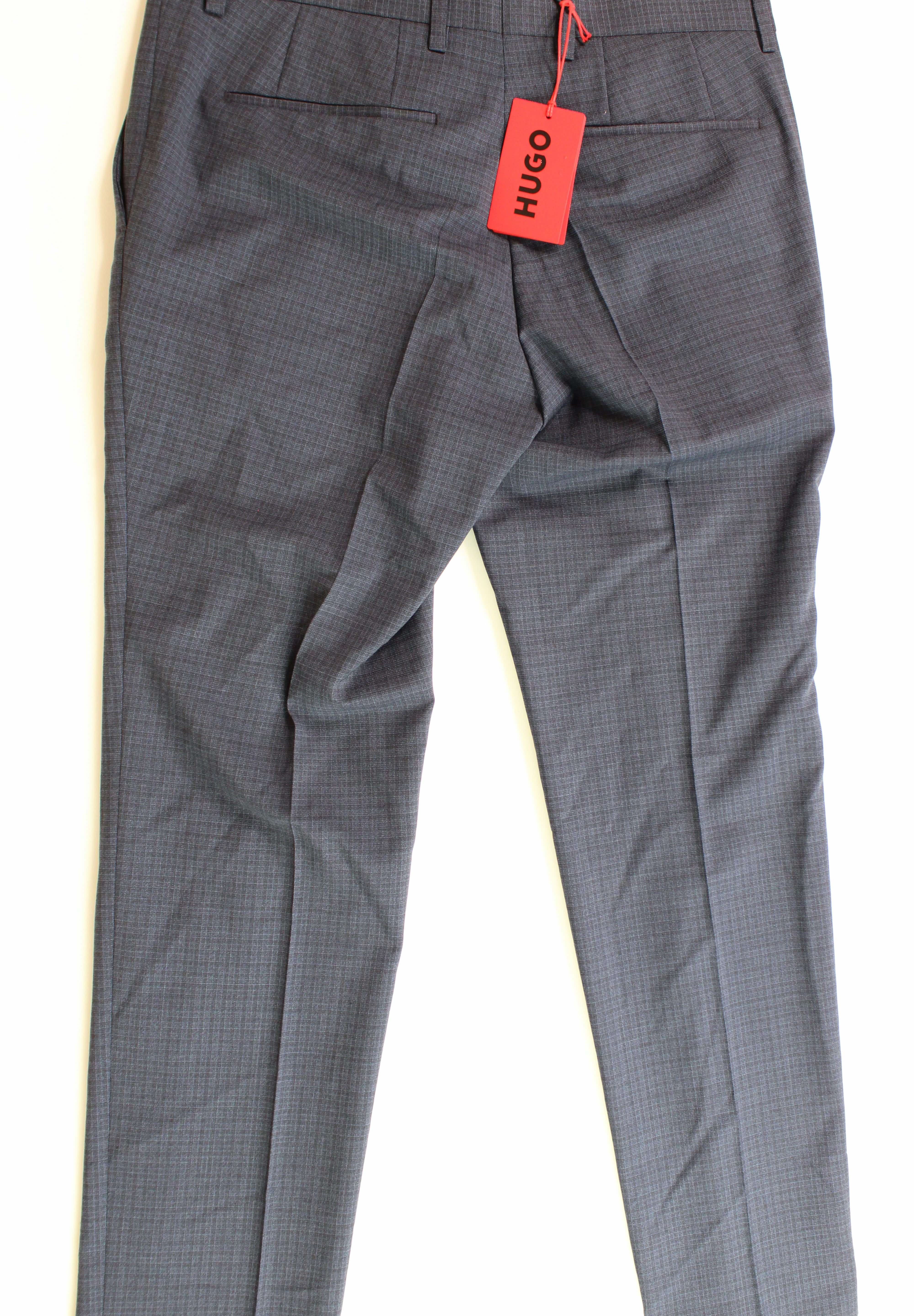 HUGO BOSS Mens Modern-Fit Suit Pants Dark Blue 30 x 32
