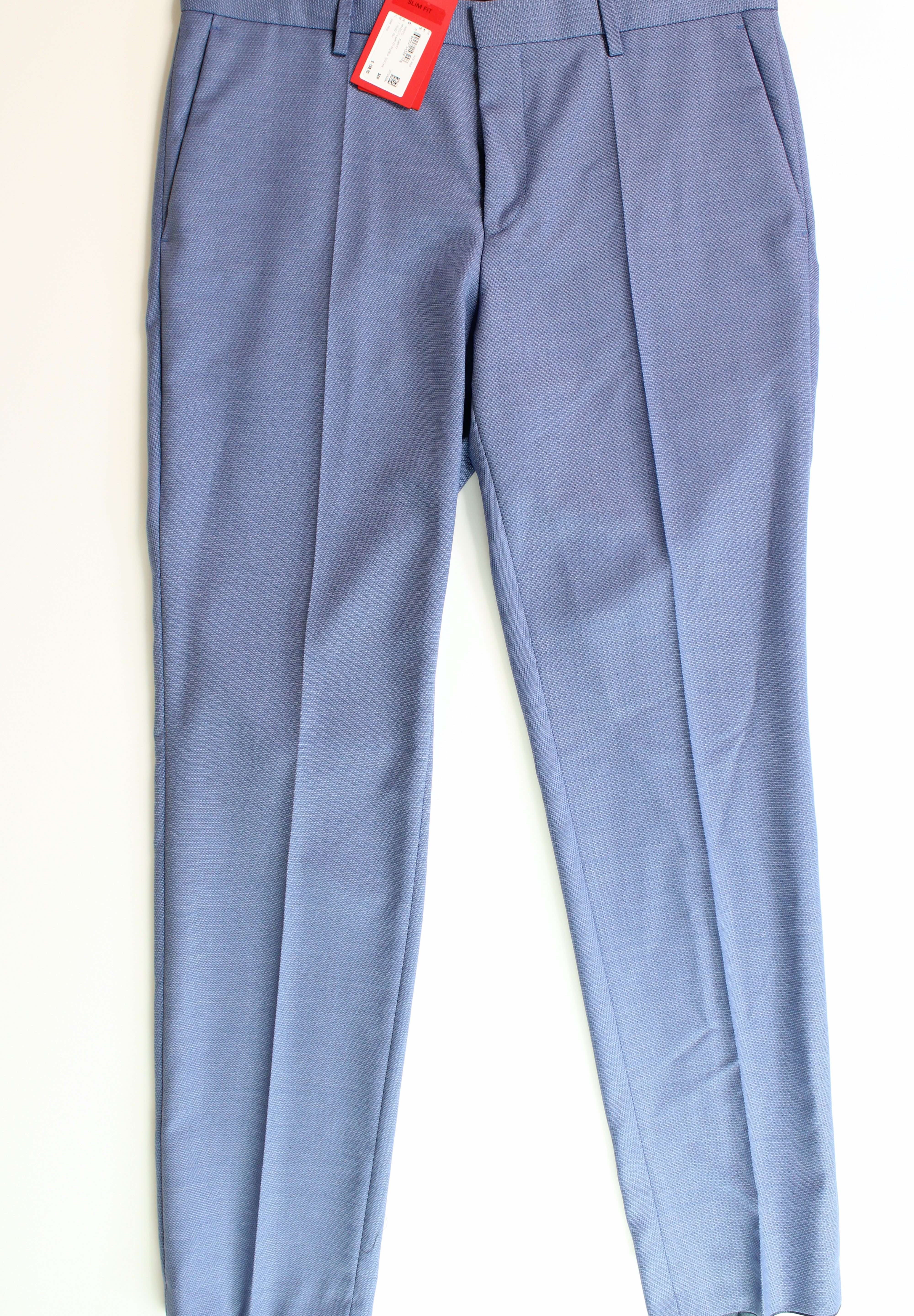 Hugo Hugo Boss Mens Wool Modern Fit Dress Pants 36 x 32 Light Blue