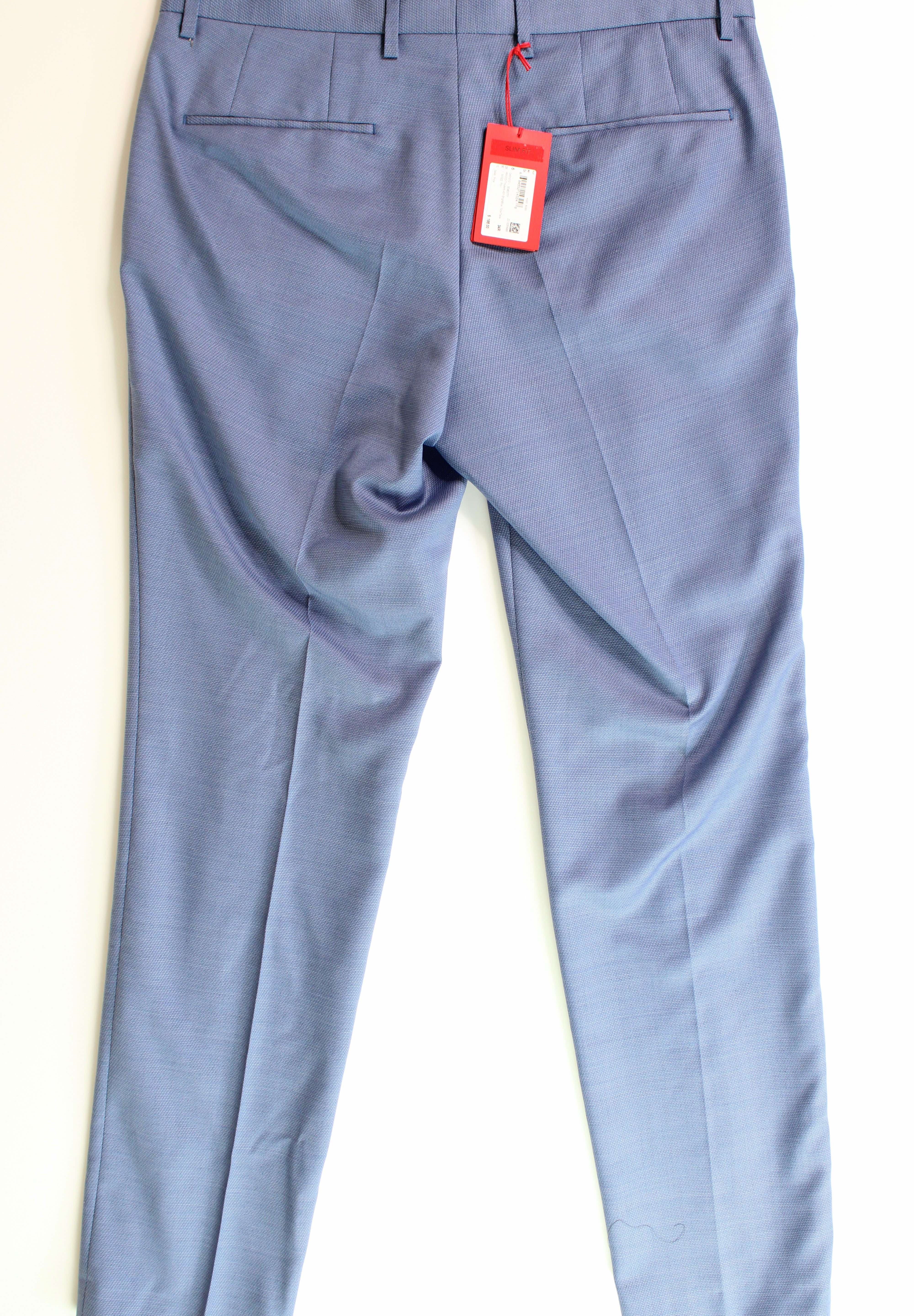 Hugo Hugo Boss Mens Wool Modern Fit Dress Pants 36 x 32 Light Blue