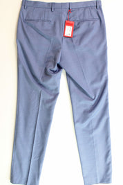 HUGO BOSS Men's Slim-Fit Bright Blue Wool Suit Dress Pants 34 x 32 Blue