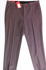 Hugo Boss Men's Modernfit Super Flex Suit Dress Pants Wine 38 x 32