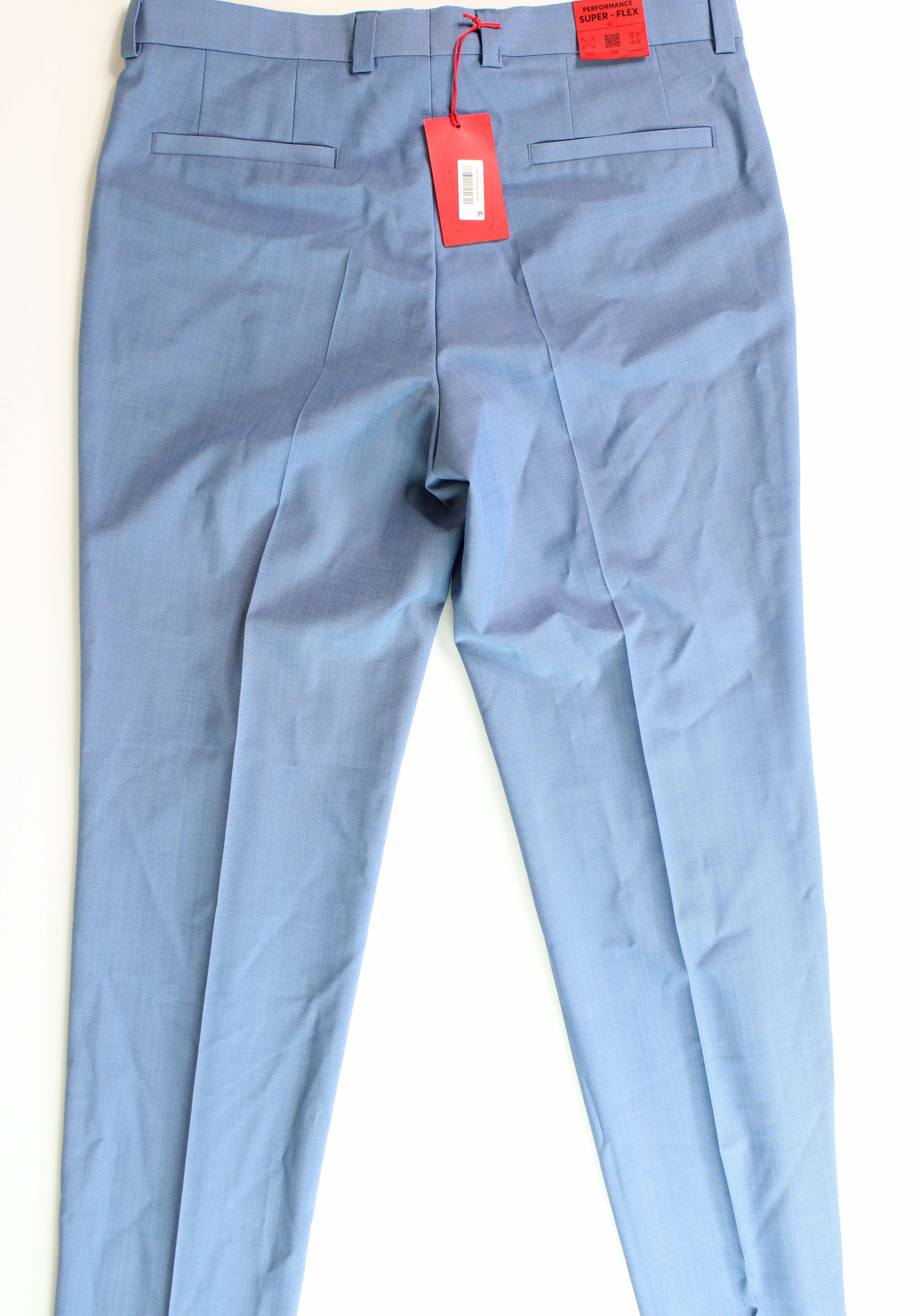 Hugo Boss Mens Regular Fit Virgin Wool Dress Pants Light Blue 36  x 32