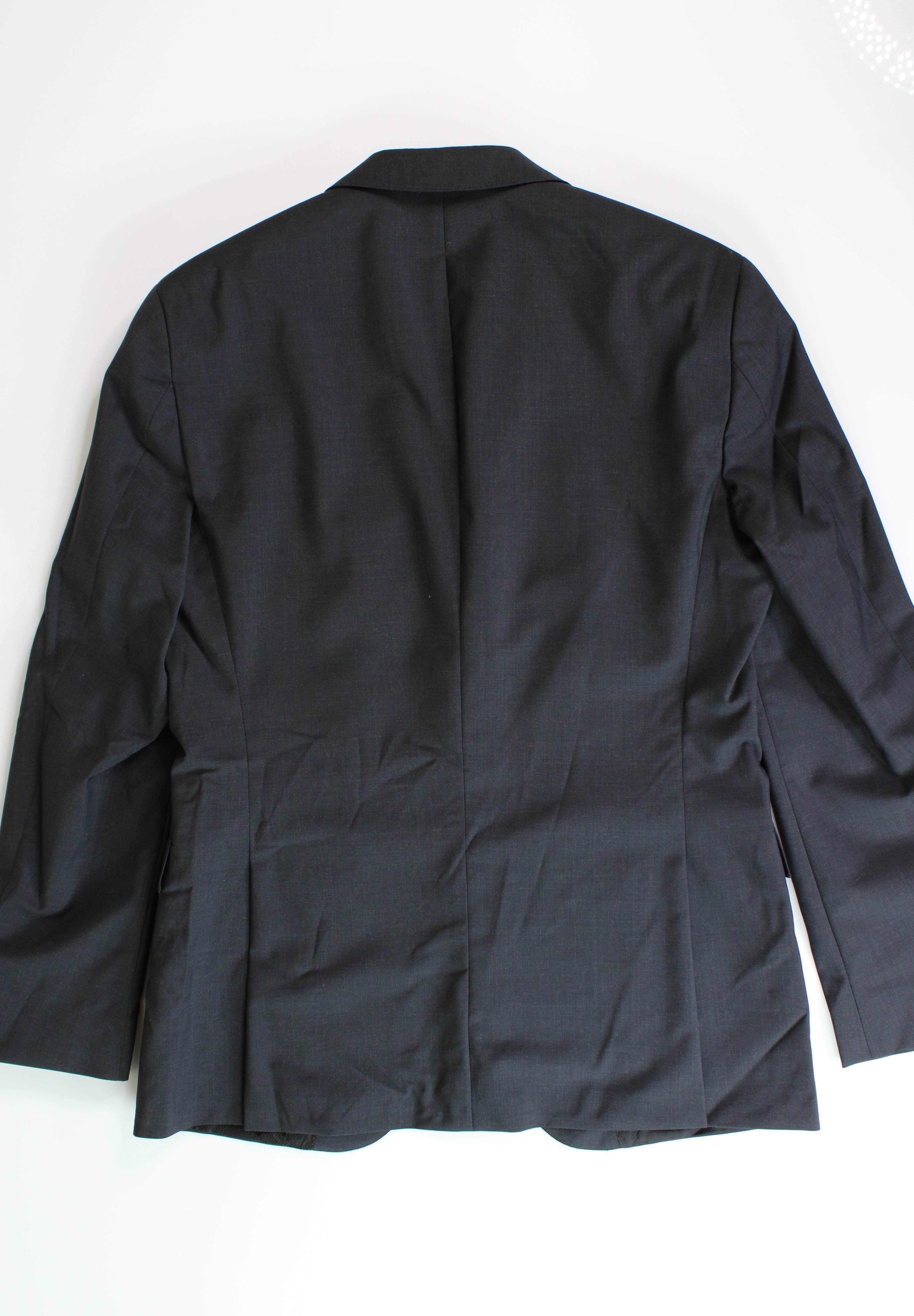 HUGO BOSS Boss Men's Modern-Fit Wool Suit Jacket Dark Grey 36R