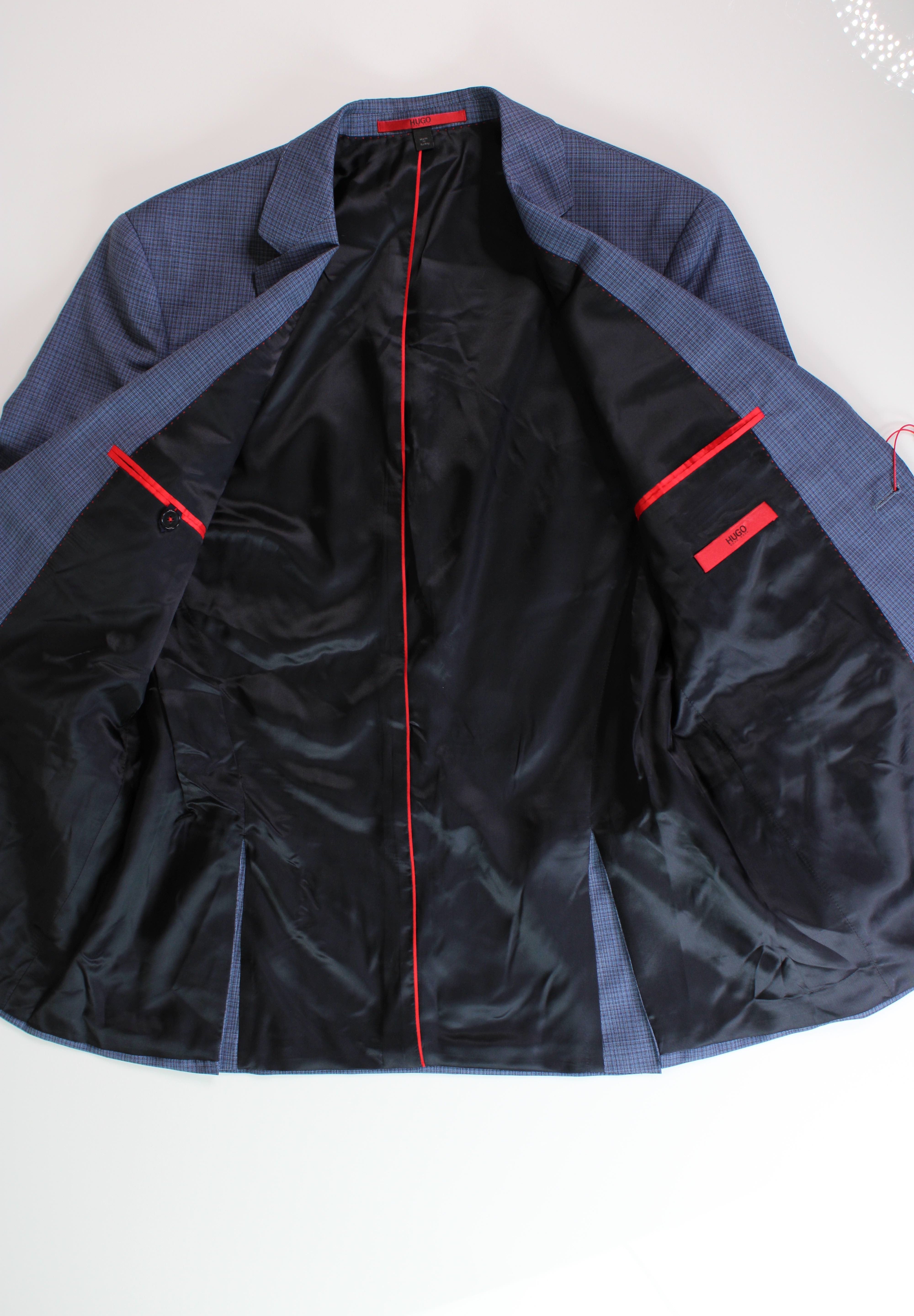 Hugo Boss Men's Modern-Fit Solid Suit Jacket 40R Light Pastel Blue