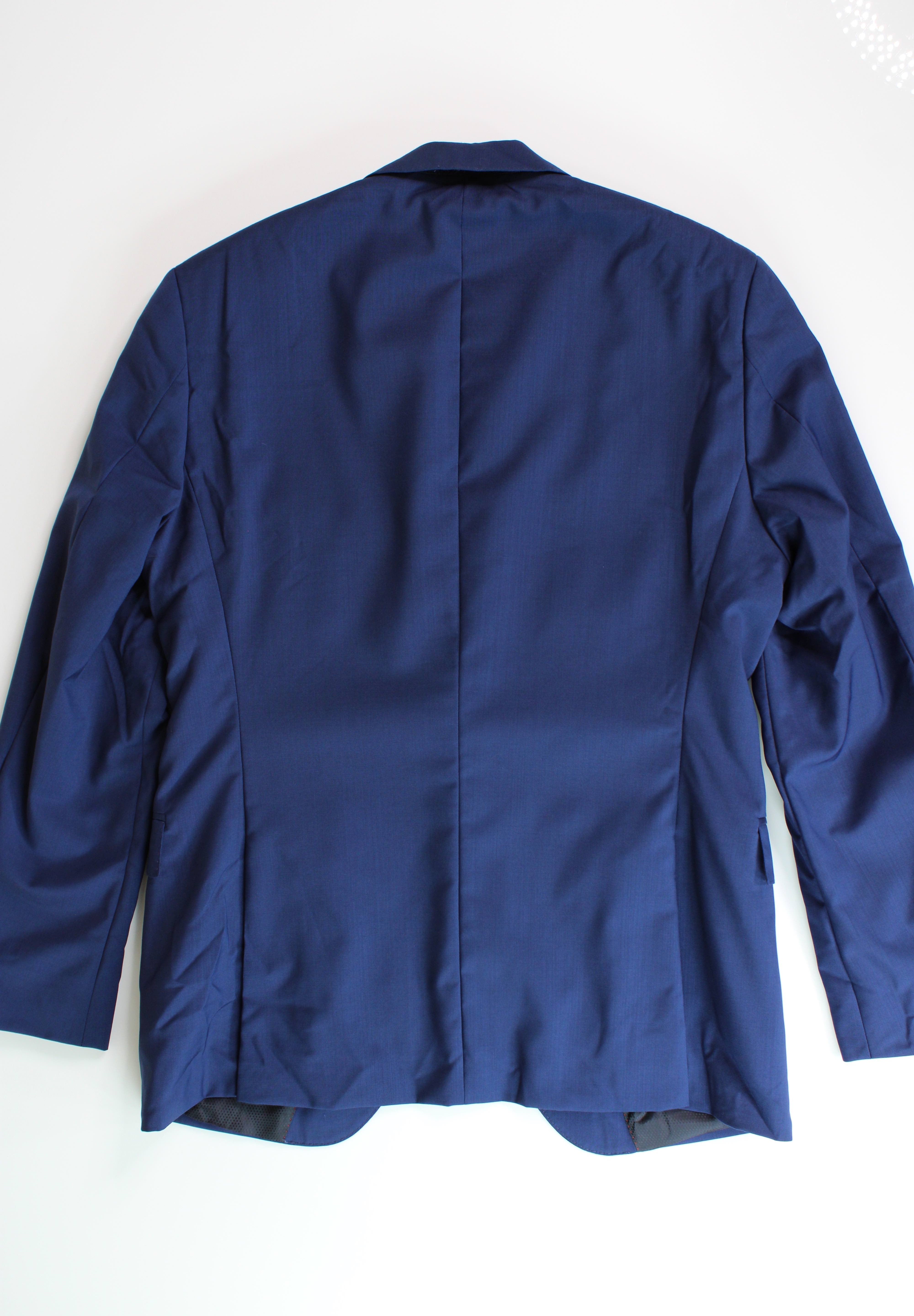 Hugo Boss Men's Modern Fit Stepweave Suit Jacket 36R Blue
