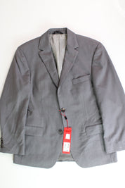 HUGO Men's Slim-Fit Stretch Mélange Wool Suit Jacket 38S Mid Grey