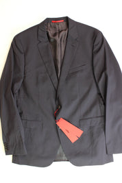 Hugo Boss Mens Jeffrey Modern Fit Suit Jacket Sport Coat 44L Navy Blue