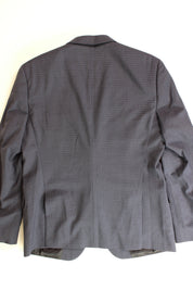 HUGO Boss Mens Henry Slim Fit Plaid Sportcoat 44R Navy Blue