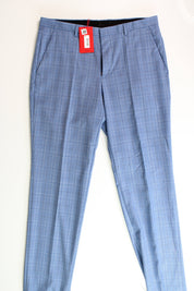 HUGO Boss Men's Modern-Fit Check Wool Dress Pants 32 x 32 blue plaid