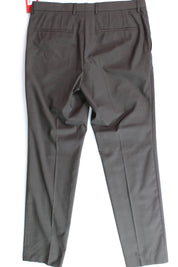 HUGO Boss Mens Slim-Fit Olive Green Wool Dress Pants 34 x 32