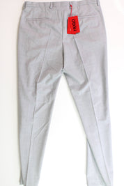 HUGO BOSS Men's Dress pants Light Gray 32 x 32 Modern-Fit Check Wool