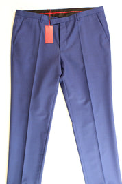 HUGO BOSS Mens Simmons Modern-Fit Bold Blue Dress Pants 40 x 32