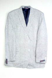 Tommy Hilfiger Linen Modern Fit Sport Coat 42S Grey Plaid