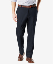 Dockers Mens Classic fit Casual Khaki Pants 40 / 30 Blue Solid Stretch