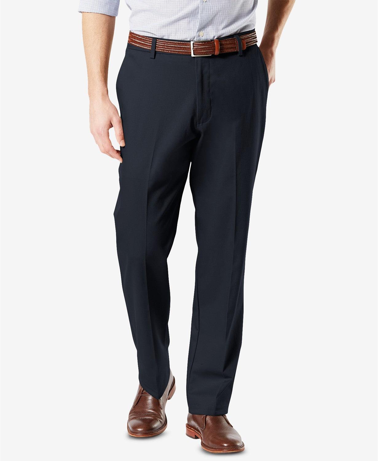 Dockers Mens Classic Fit Khaki Pants Navy Blue 38 x 34